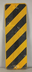 Double-Sided Reflective Metal Warning Sign