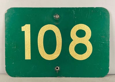 108 Metal Street Sign