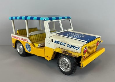 Vintage Pan Am Airlines Tin Litho Airport Service Vehicle