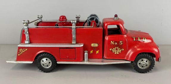 Vintage Tonka TFD No. 5 Pressed Steel Fire Truck