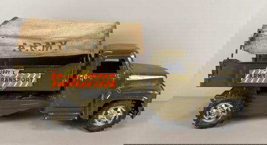 Vintage Buddy L Pressed Steel Army Transport Truck