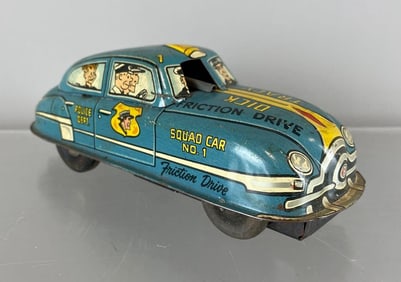 Vintage Marx Dick Tracy Tin Litho Squad Car No. 1