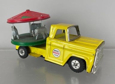 Vintage Marx Tin Litho Friction Animal Truck