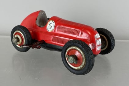 Vintage Schuco Studio 1050 Tin Litho Wind-Up Mercedes Grand Prix Car