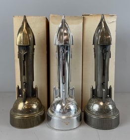 Group of 3 Vintage Vacumet Mechanical Satellite Banks