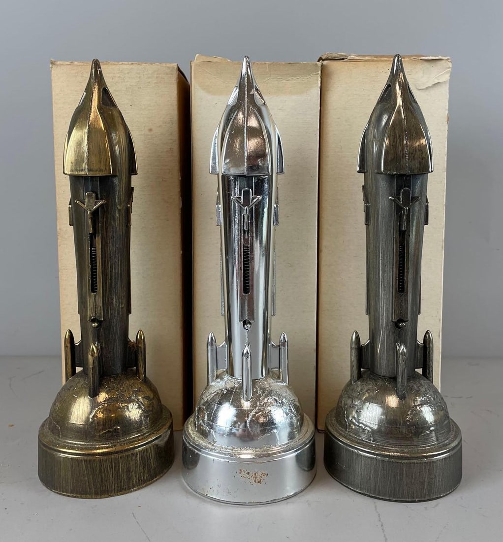 Group of 3 Vintage Vacumet Mechanical Satellite Banks (1 of 3)