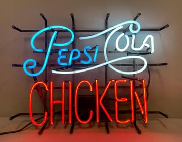 Pepsi Cola Chicken Neon Advertising Sign