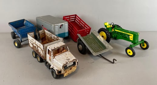 Group of Pressed Steel Vehicles and Wagons