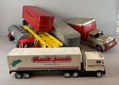 Group of Pressed Steel Trucks and Trailers