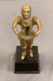 Figural Chimp Resin Candlestick