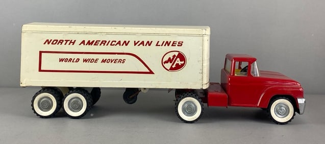 Vintage Structo NAVL Pressed Steel Semi Hauler