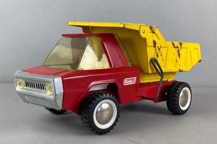 Vintage Buddy L Pressed Steel Steerable Dump Truck