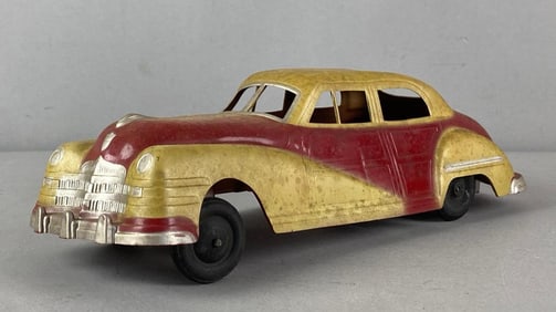 Vintage Irwin Town and Country Wind Up Toy Police Sedan