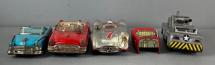 Group of Vintage Tin Litho Vehicles