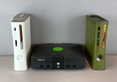 Group of 3 2000s XBOX Video Game Consoles