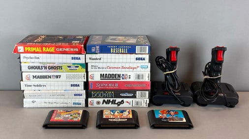 Group of SEGA Video Game Cartridges and More