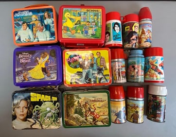 Group of Vintage Lunchbox’s and Thermos