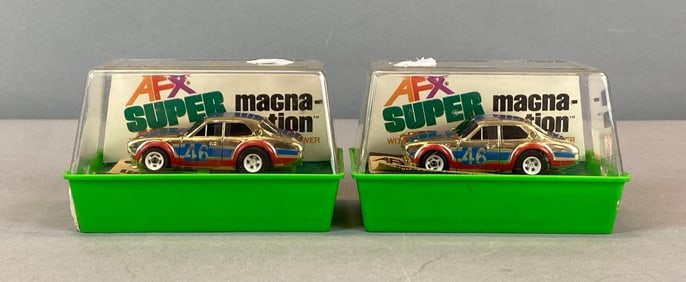 Group of 2 Aurora AFX Super Ford Escort No. 46 Slot Cars
