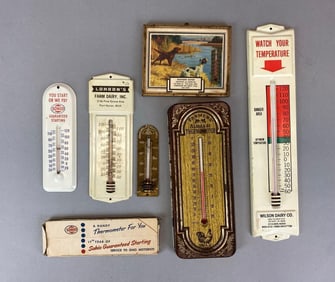 Group of Metal Advertising Thermometer