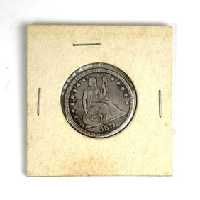 1871 US Seated Liberty Quarter