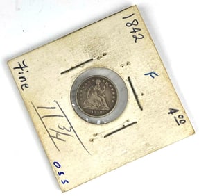 1858 US Seated Liberty Quarter