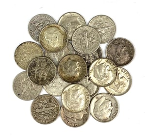 Group of 20 US Mint Roosevelt Silver Dimes