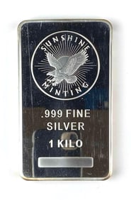 Sunshine Minting Eagle 32.15 oz .999 Fine Silver Ingot/ Bar