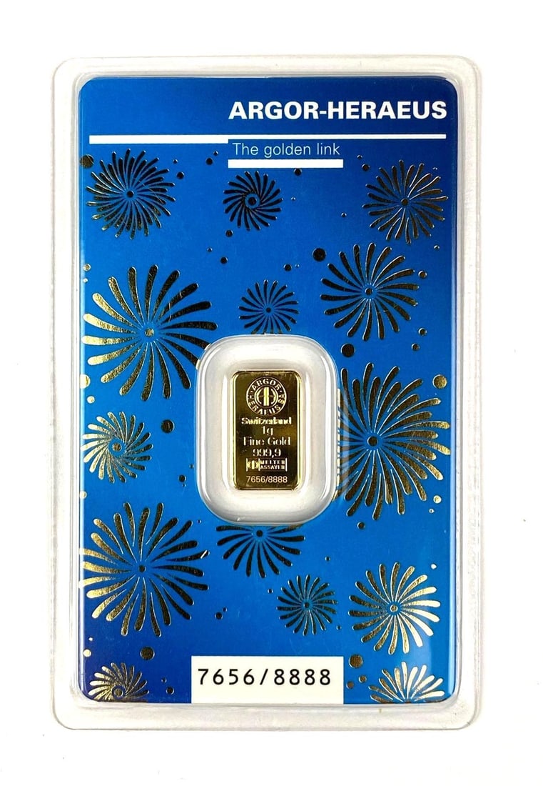 2023 Argor- Heraeus Year of The Rabbit 1 Gram .999 Fine Gold Ingot/ Bar (1 of 2)