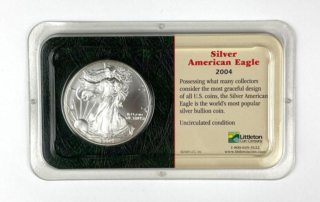 2004 US American Silver Eagle 1 oz .999 Fine Silver Coin (1 of 2)