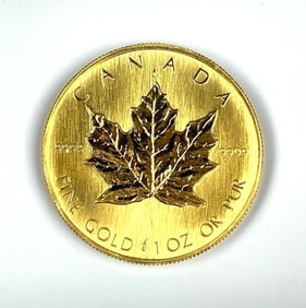 1989 Canada $50 Maple Leaf 1 oz .999 Fine Gold Coin