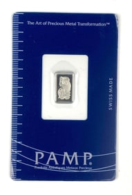 PAMP Suisse Lady Fortuna 1 Gram .999 Palladium Ingot/ Bar