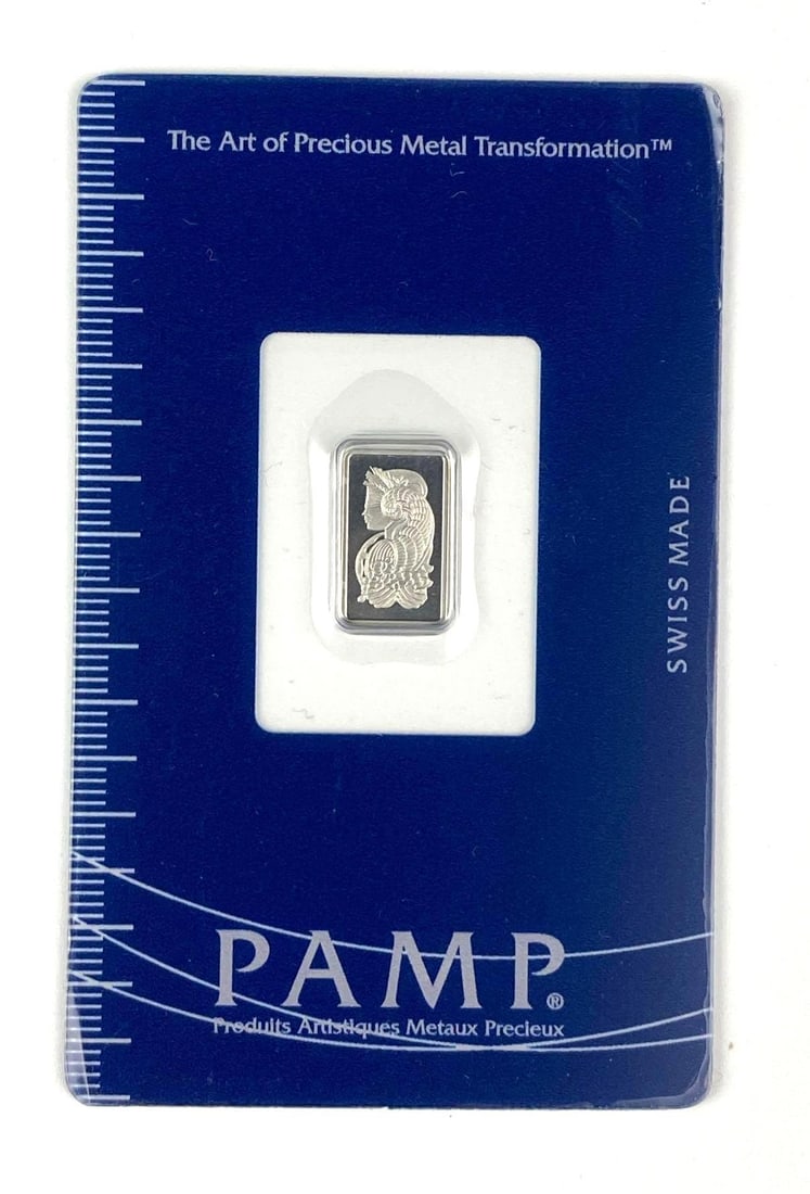 PAMP Suisse Lady Fortuna 1 Gram .999 Palladium Ingot/ Bar: PAMP Suisse Lady Fortuna 1 Gram .999 Palladium Ingot/ Bar