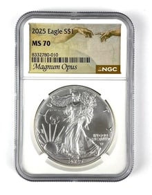 NGC Graded 2025 US $1 Silver Eagle Dollar MS70
