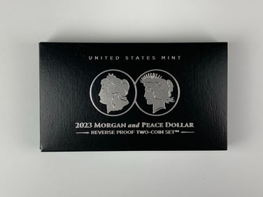 2023 US Mint Morgan and Peace Silver Dollar Two Coin Set
