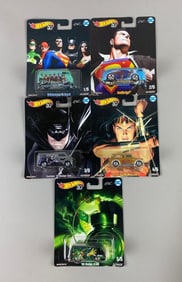 Set of 5 Hot Wheels D.C. Comics Real Riders Die-Cast Vehicles