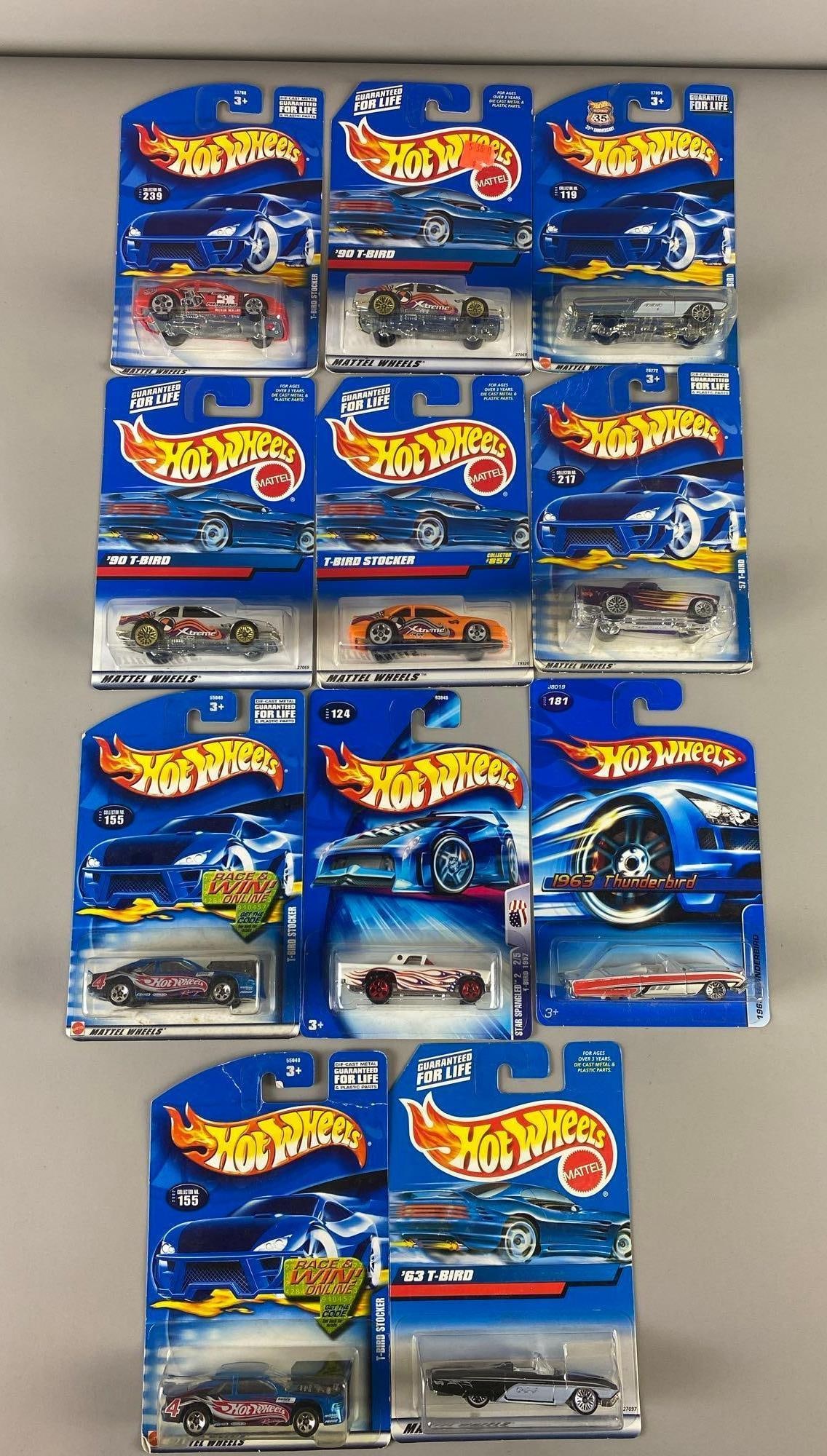 Set of 11 Hot Wheels Ford ThunderBirds Die-Cast Cars (1 of 3)