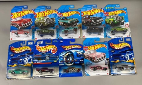 Set Of 10 Hot Wheels 1955-57 Chevy Bel Air Die-Cast Vehicles