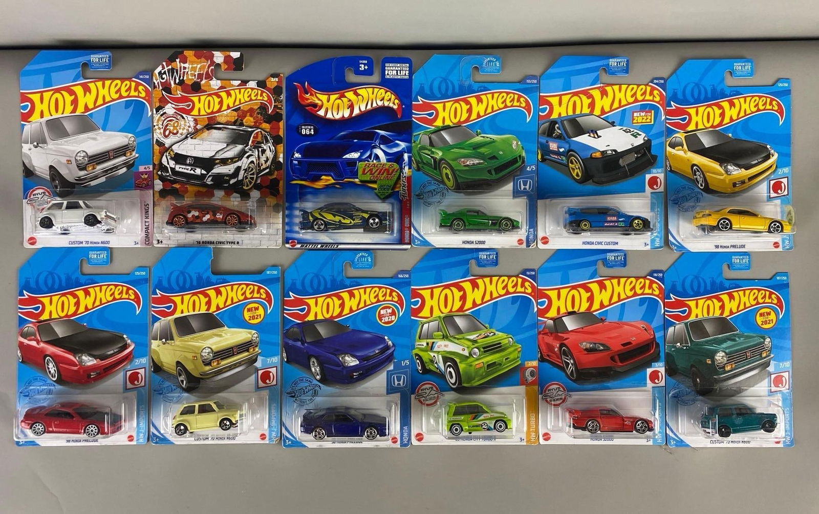 Set of 12 Hot Wheels Honda Die-Cast vehicles (1 of 3)