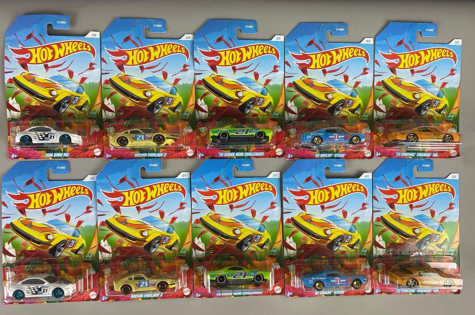 Set of 10 Hot Wheels Spring set Die-Cast Vehicles (1 of 3)