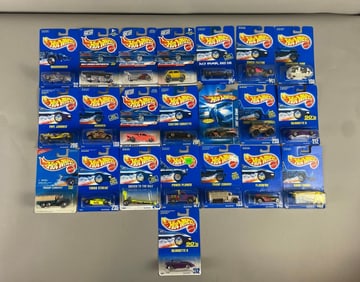 Group of 22 Various Hot Wheels Die-Cast Vehicles