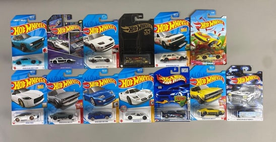 Group of 13 Various Hot Wheels Die-Cast Vehicles