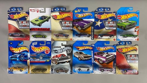 Group of 12 Hot Wheels Plymouth Duster and Barracuda Die-Cast Vehicles