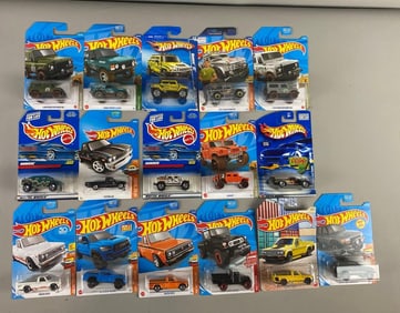 Group of 16 Various Hot Wheels Die-Cast Vehicles
