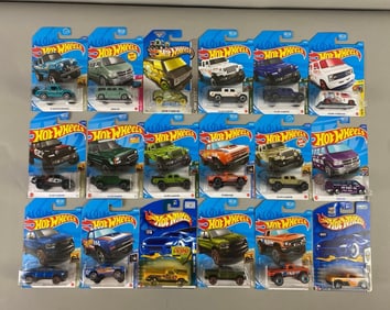 Group of 18 Various Hot Wheels Die-Cast Vehicles