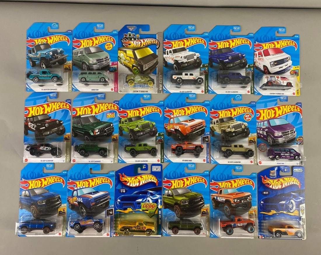 Group of 18 Various Hot Wheels Die-Cast Vehicles (1 of 3)