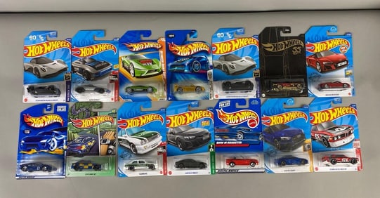 Group of 14 Various Hot Wheels Die-Cast Vehicles