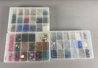 3 Trays of crafting supplies
