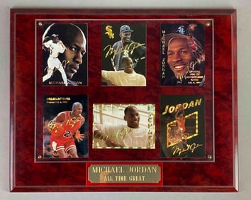 Michael Jordan Facsimile Signature Trading Card Plaque