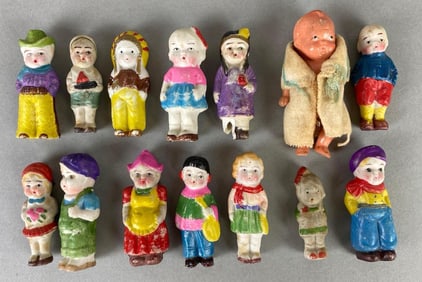 Group of Miniature Porcelain Bisque Dolls