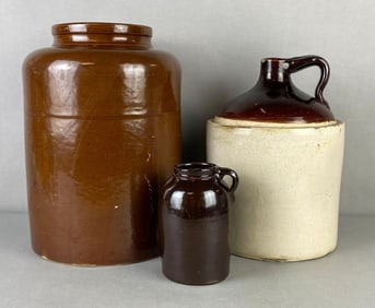 Group of 3 Stoneware Crocks and Jugs
